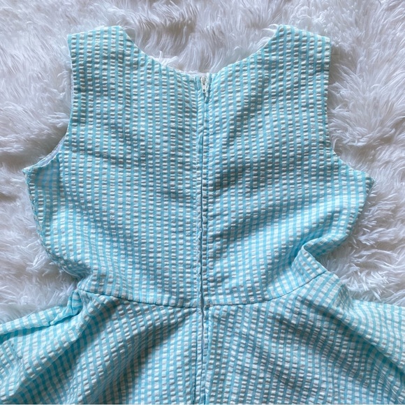 Vintage retro 50s style dress circle skirt - blue gingham - Picture 13 of 14